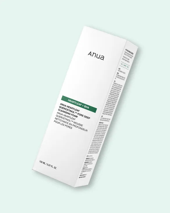 ANUA – Heartleaf Quercetinol Pore Deep Cleansing Foam – mousse nettoyante.