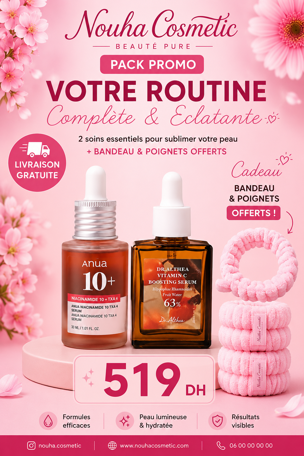 Pack Duo Éclat Anti-Taches – Anua Niacinamide 10+ TXA 4 Serum & Dr. Althea Vitamin C Boosting Serum 63%