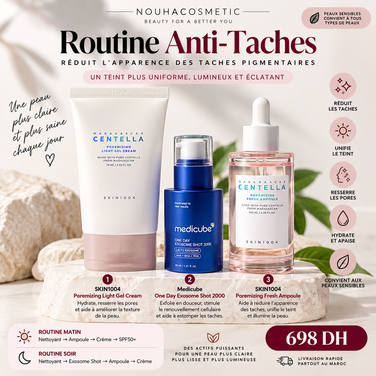 Routine Anti-Pores – Peau Lisse & Texture Affinée