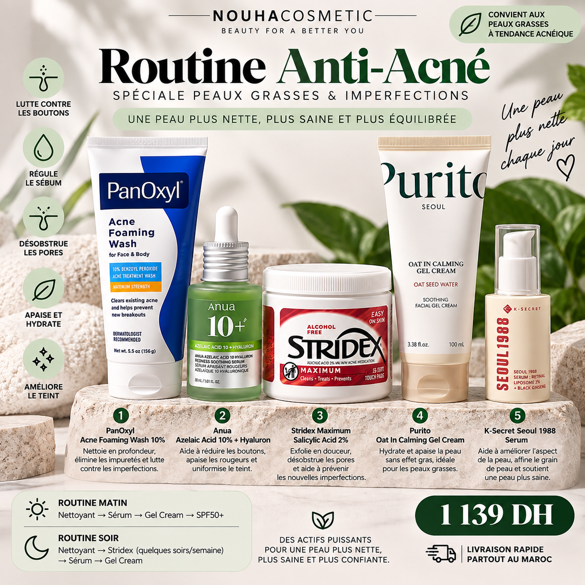 Routine Anti-Acné – Peau Grasse & Imperfections