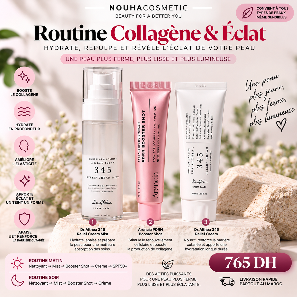 Routine Collagène & Éclat – Hydratation, Fermeté & Peau Lumineuse