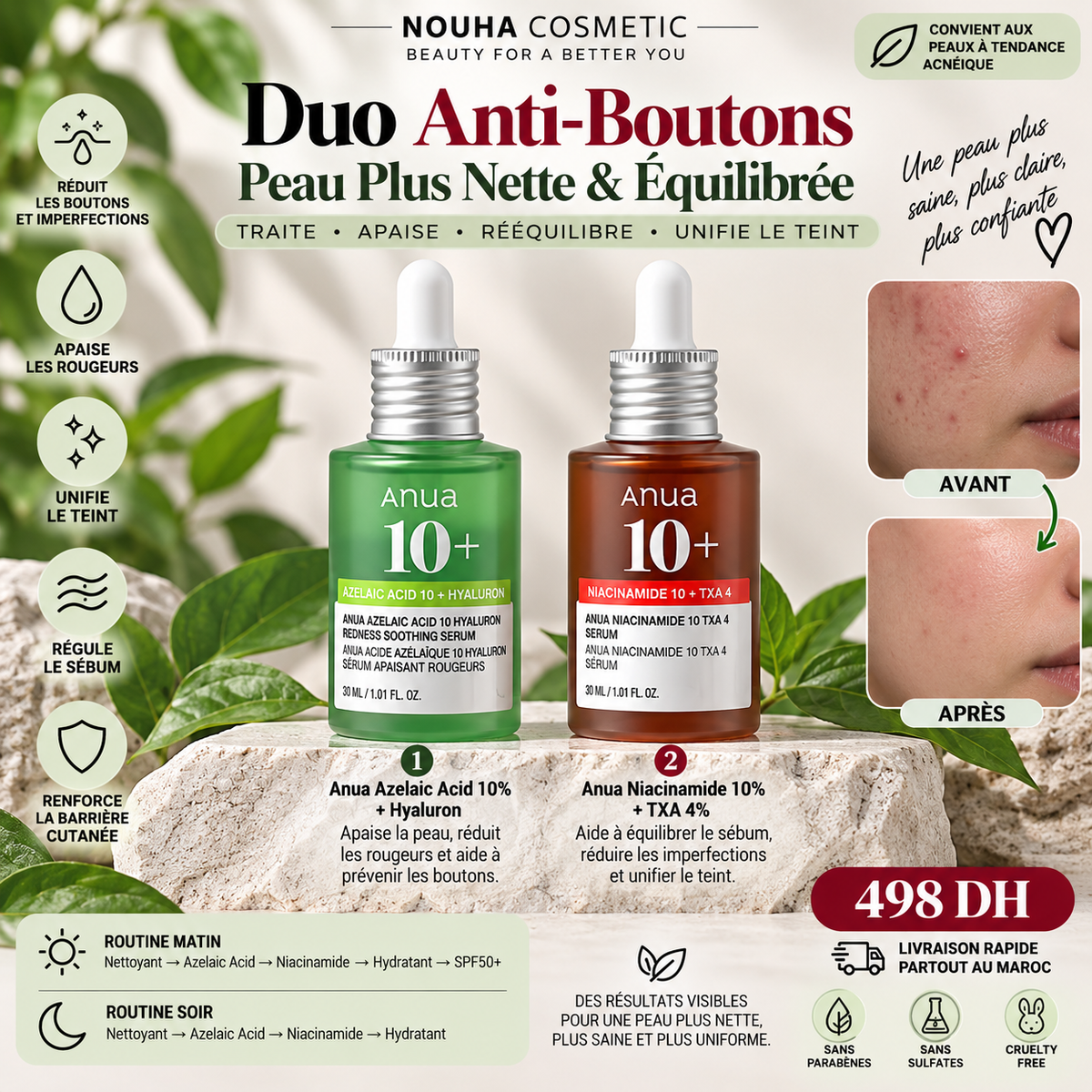 Duo Anti-Boutons – Acide Azélaïque & Niacinamide