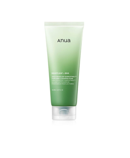 ANUA – Heartleaf Quercetinol Pore Deep Cleansing Foam – mousse nettoyante.